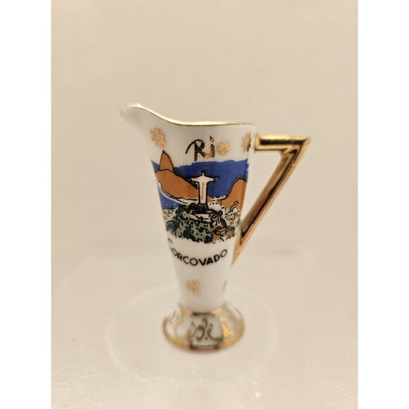 Vintage Rio De Janeiro Decorative Souvenir Mini Plate And Pitcher Steatita Prana - Picture 3 of 10